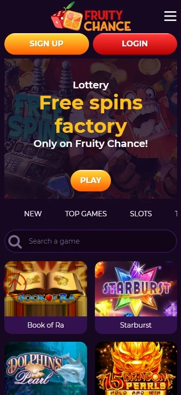 Fruity Chance Casino mobile