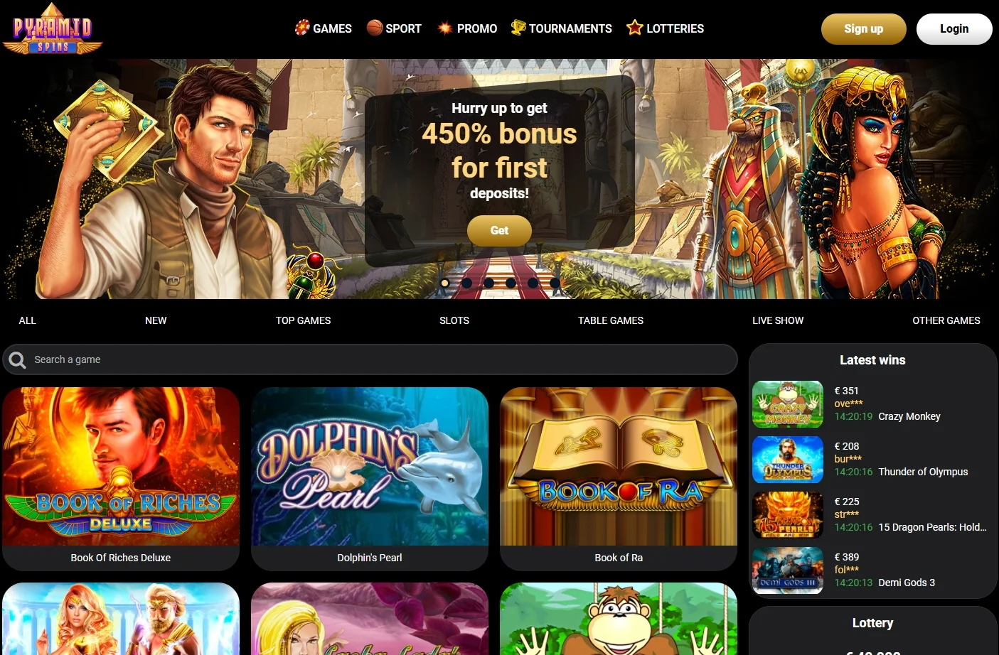 Pyramid Spins official casino