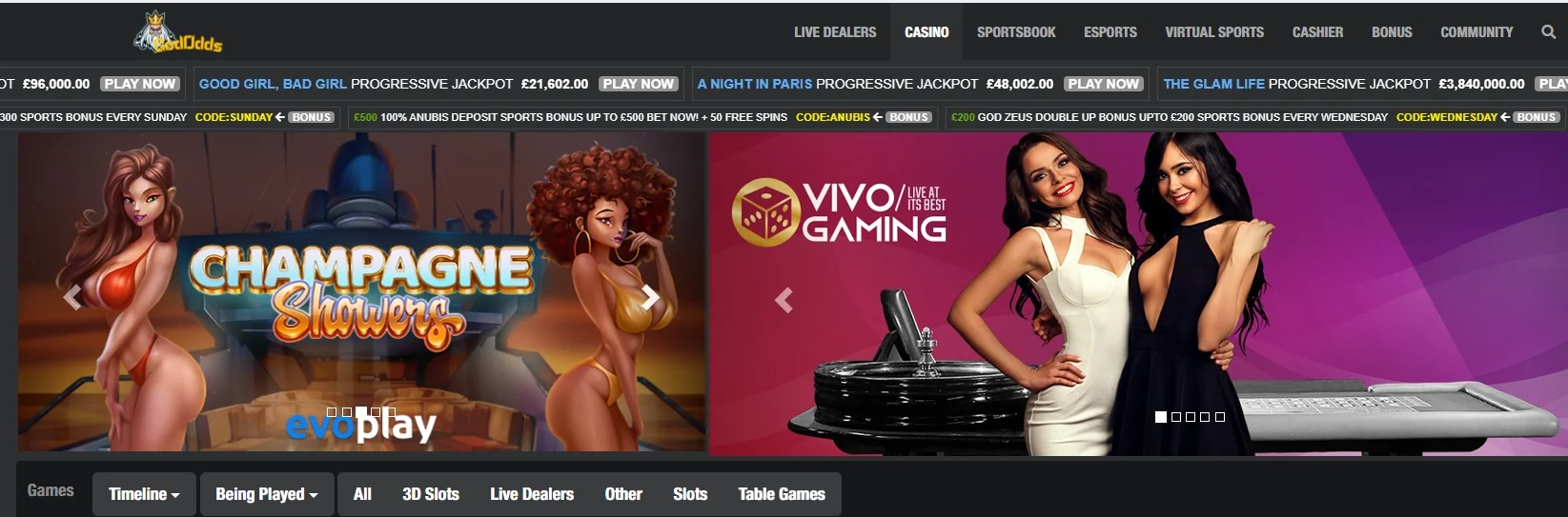 god odds casino not on gamstop