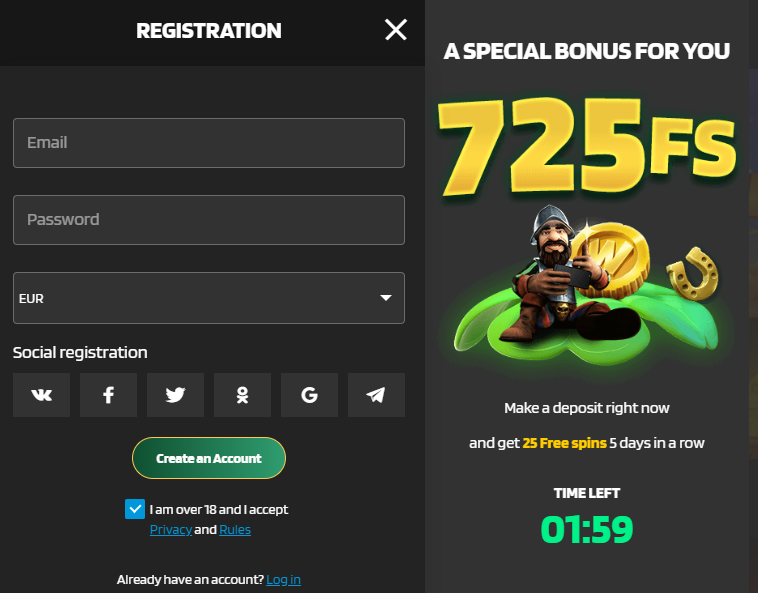 LuckyManor casino registrstion