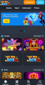 big win box mobile casino