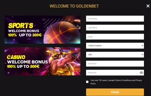 Golden Bet sign up