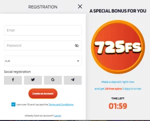 Lucky Mister sign up